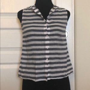 Loft Petite Striped Blouse